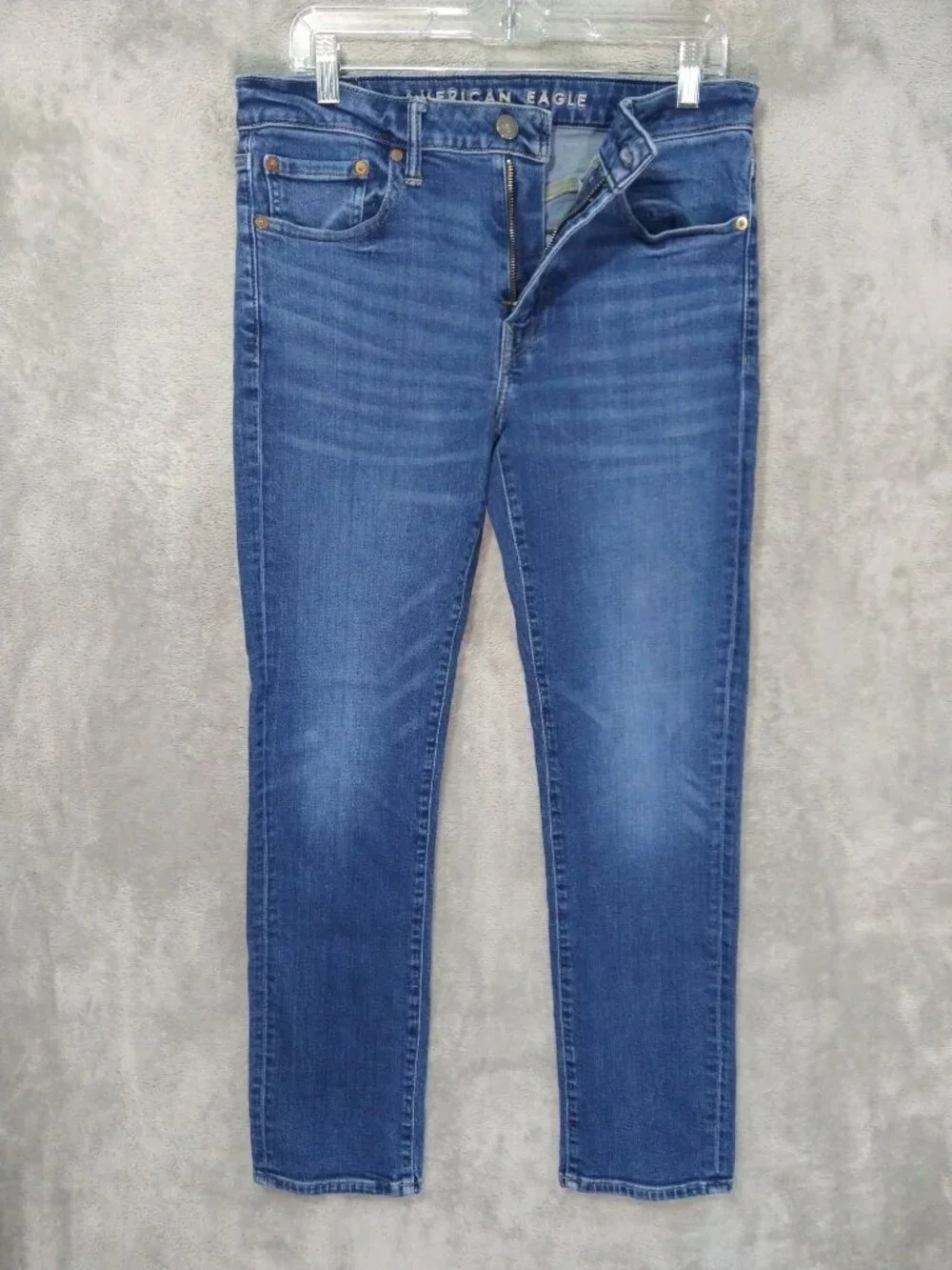 American Eagle Jeans Mens 32x32 Blue Denim Slim Straight Airflex Medium Wash